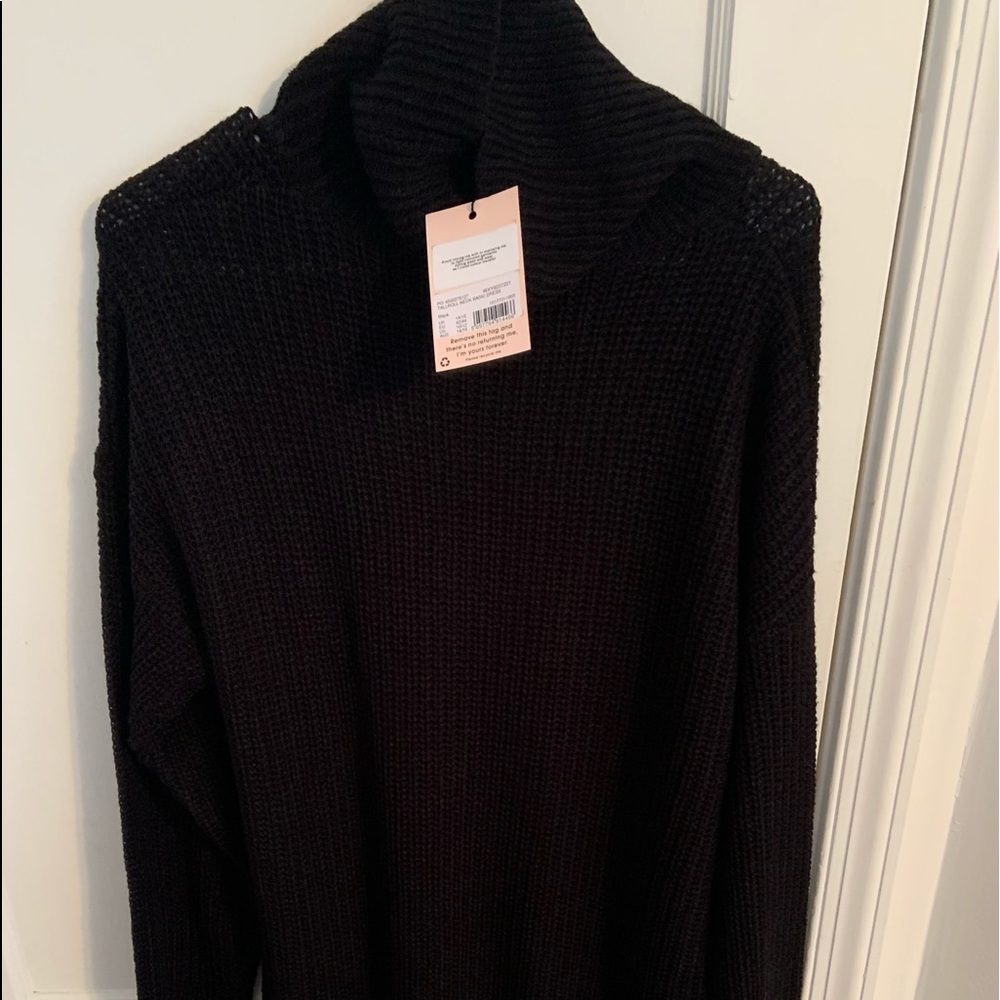 Knit turtleneck dress